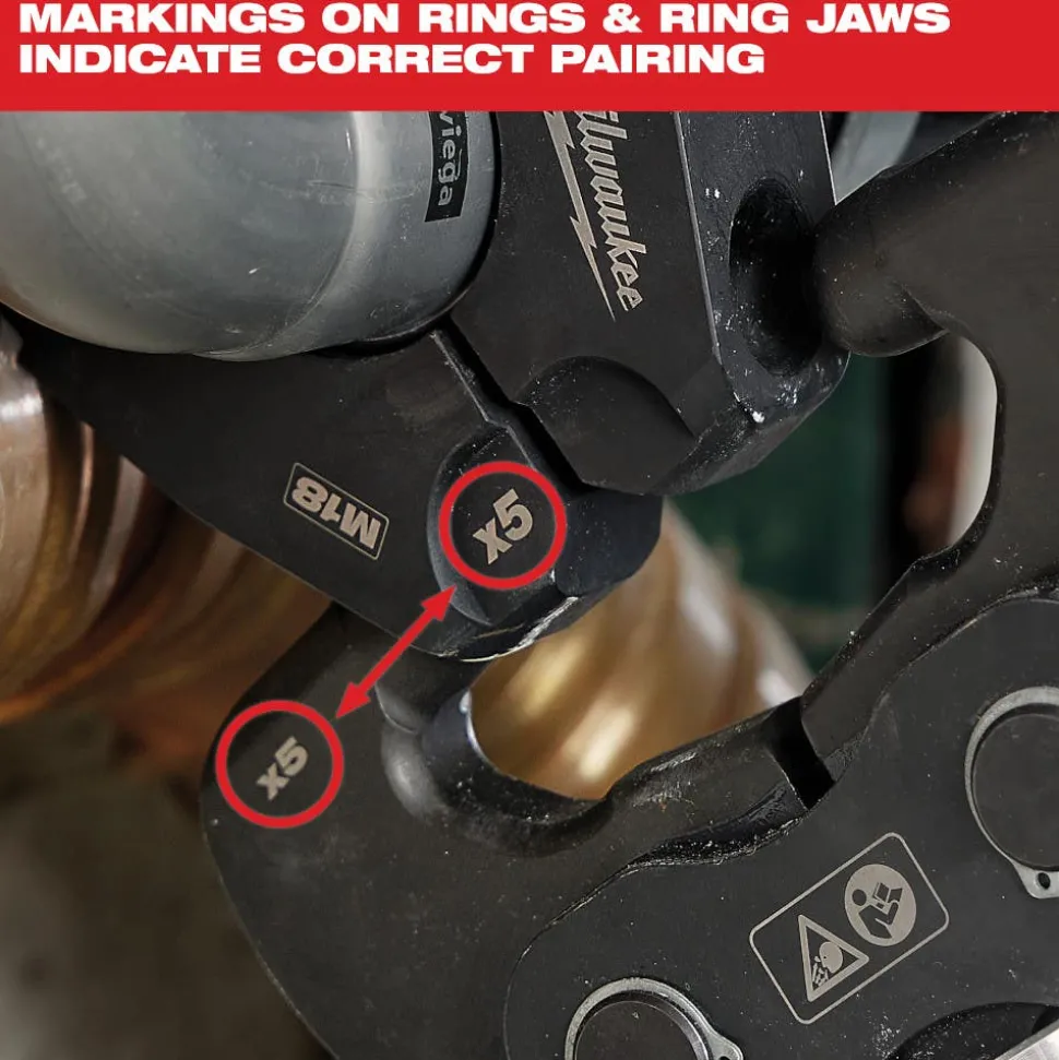 Milwaukee X6 Ring Jaw for M18 FORCE LOGIC Long Throw Press Tool 49-16-2659X6