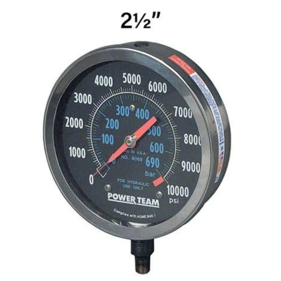 Power Team Hydraulic 2.5" Pressure Gauge 9040