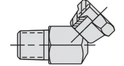 Power Team SPX 45 Degree Swivel Connector Hydraulic 3/8” NPTF male 3/8” NPSM female 9677
