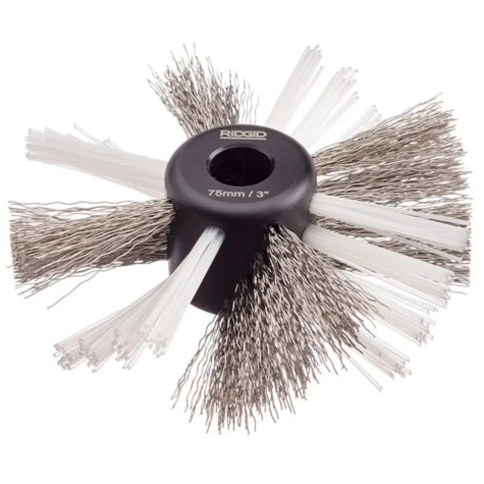 RIDGID K9-306 3" Nylon/Steel Cleaning Brush For 3/8" Cable 68988
