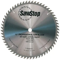 SawStop Table Saws SawStop 10" 60-Tooth Combination Table Saw Blade CB104 184 CB104 184
