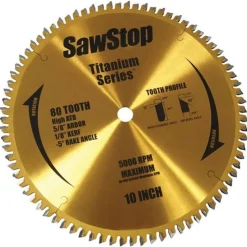 SawStop Table Saws SawStop 10" 80-Tooth Titanium Series Woodworking Table Saw Blade BTS-P-80HATB BTS-P-80HATB