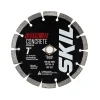 Skil Stainless Steel Compression Skid Plate with Anti-spalling Slot, 7" Segmented Green Cutting Concrete Blade (Medium Hardness) SPT5008-EA