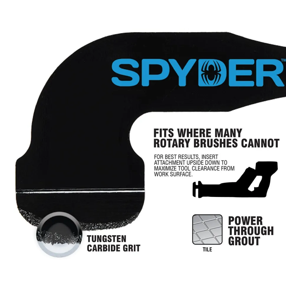 Spyder 1/16 to 1/8" Grout Removal Tool Reciprocating Saw Blade Attachment 100263
