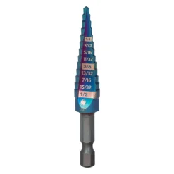 Spyder 1/8 to 1/2" Hex Shank 13 Step Drill Bit 19019