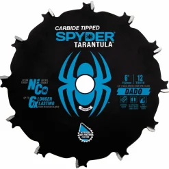 Spyder 6" 12-Tooth Dado Tungsten Carbide Tipped Steel Circular Saw Blade 13023