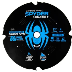 Spyder 7-1/4" 4-Tooth Diamond Circular Saw Blade For Fiber Cement 13028