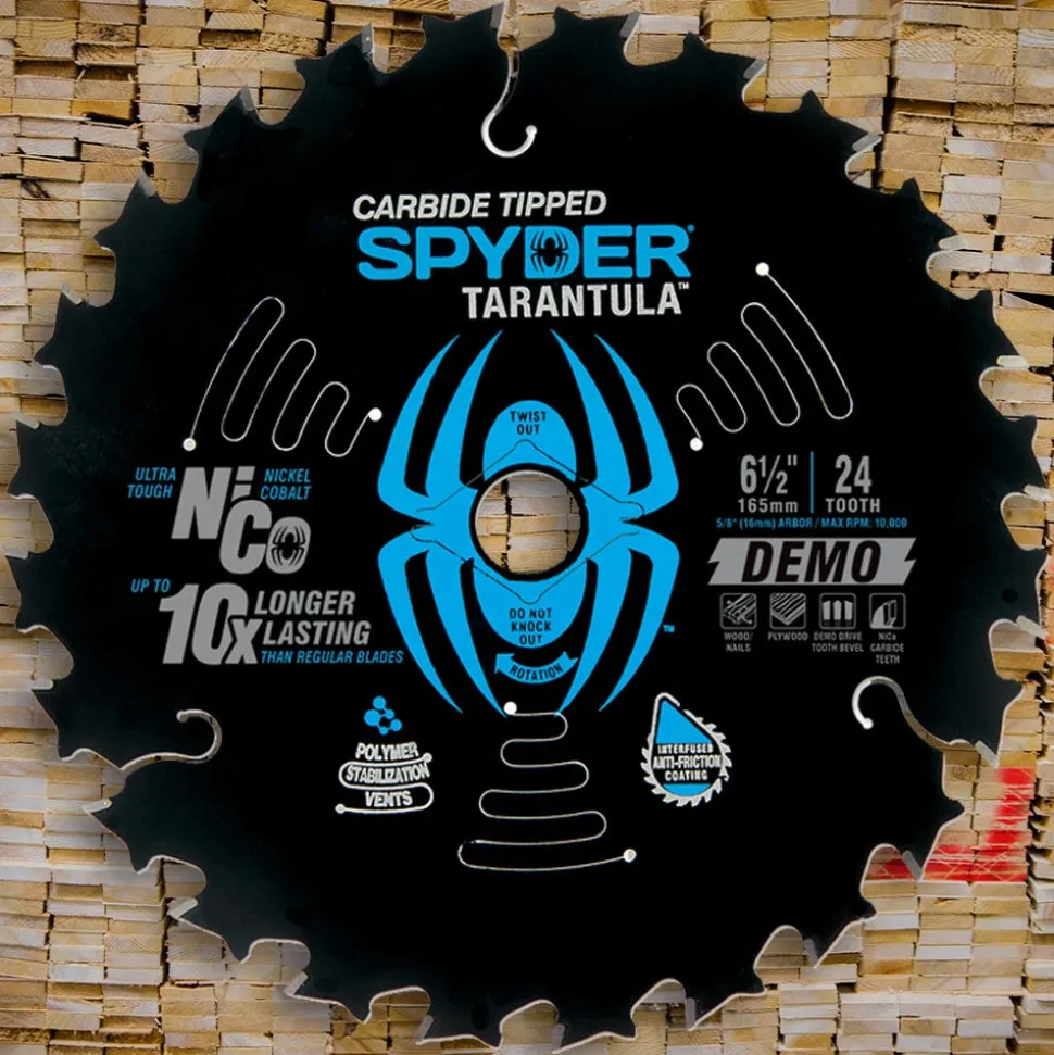Spyder 6-1/2" 24-Tooth TCT Demolition Circular Saw Blade 13041