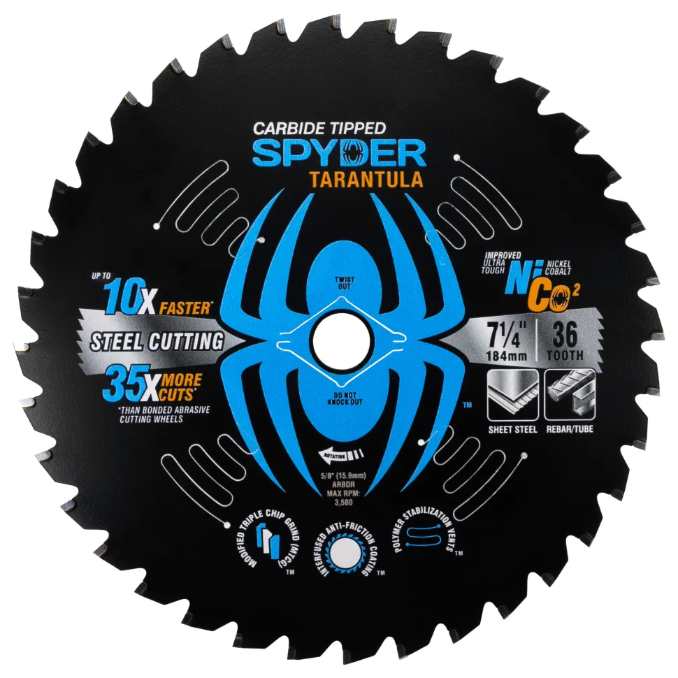 Spyder 7-1/4" 36-Tooth TCT Steel Cutting Circular Saw Blade 13501
