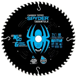 Spyder 7-1/4" 60-Tooth TCT Ultra Fine Circular Saw Blade 13018