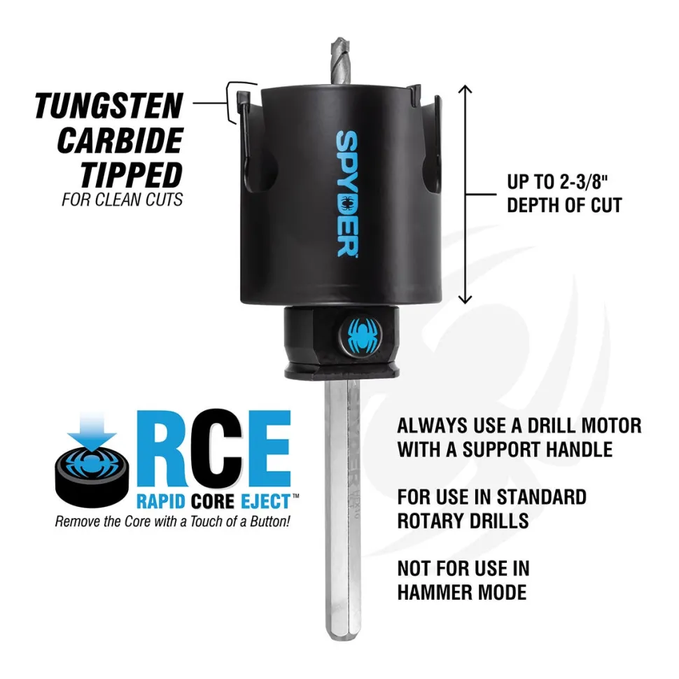 Spyder 4-1/2" Tungsten Carbide Tipped (TCT) Non-Arbored Hole Saw 600046CF