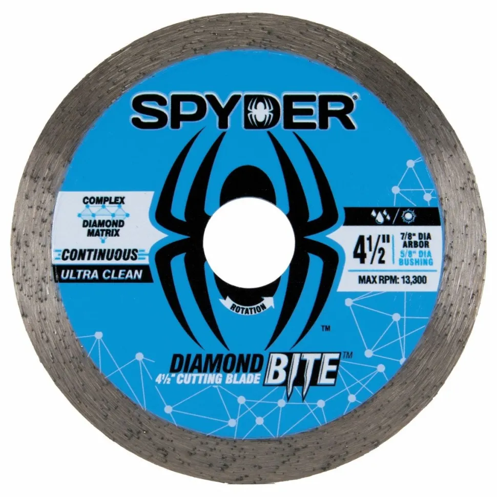 Spyder 4-1/2" Wet/Dry Continuous Diamond Saw Blade 14101