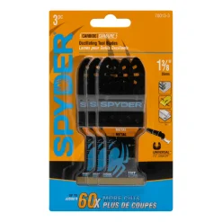 Spyder 1.35" x 2-In Carbide Wood And Metal Cutting Oscillating Tool Blade (3-Pack) 70013-3