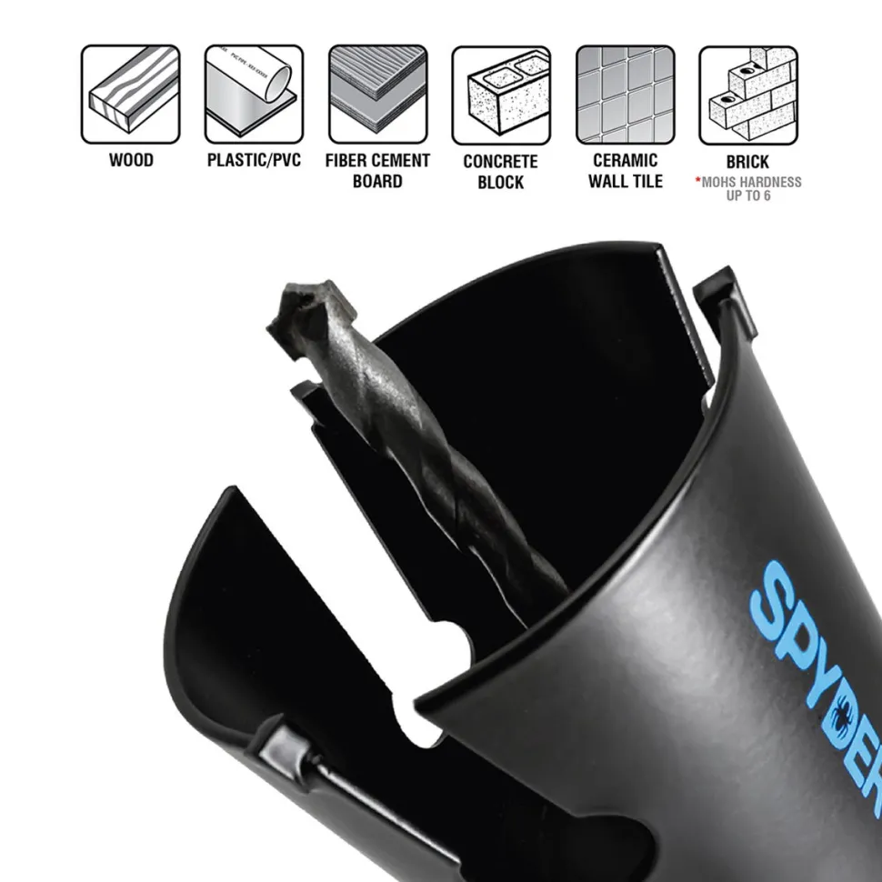 Spyder Hex10 1/2" TCT Quick Change Hole Saw Arbor Pilot Bit (10-Pack) 600646-10