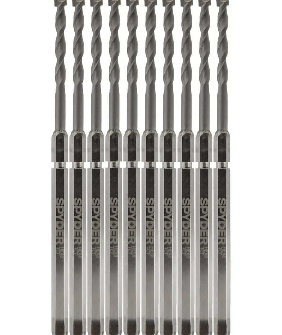Spyder Hex8 3/8" TCT Quick Change Hole Saw Arbor Pilot Bit (10-Pack) 600649-10