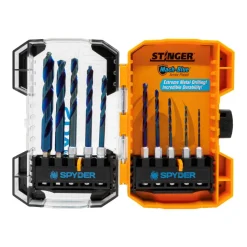 Spyder 10-Piece Assorted HSS Twist Drill Bit Set 19017