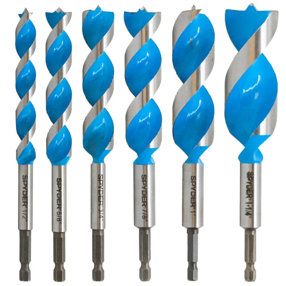 Spyder 6-Piece Assorted Woodboring Power Bit Set (1/2, 5/8, 3/4, 7/8, 1, 1-1/4") 15003