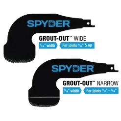 Spyder 2-Piece Grout Removal Tool Reciprocating Saw Attachment Set (1/16 to 3/16" and 3/16 to 3/4") 100234