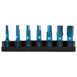 Spyder 7-Piece SAE Impact Driver Hex Bit Set (3/32, 1/8, 9/64, 5/32, 3/16, 7/32, 1/4") 19065