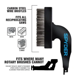 Spyder Steel Wire Brush Reciprocating Saw Blade Attachment 400005