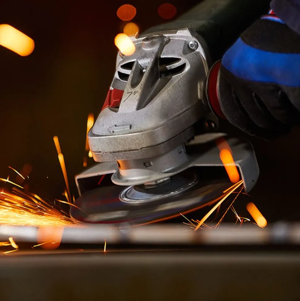 United Abrasives Sait A24N Fast Grinding Wheel 4 1/2" x 1/4" x 5/8-11" (Type 27/Depressed Center) with Super-Lock™ Hub, 10 Pack 20160