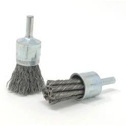 United Abrasives Sait Crimped End Brushes (Carbon Steel), 3" Dia x .014" Wire Size x 3/4" Trim Length, 12-Pack 02713