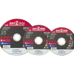 United Abrasives Sait Z-Tech High Performance Cut-Off Wheels (Type 1/Type 41 Flat) 4-1/2" x .045" x 7/8", 50-Pack 23324
