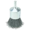 Weiler Crimped Wire Solid End Brush, Steel, 1" x 0.006" Wire, 22000 RPM, 1/4" Stem 10009