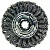 Weiler Standard Twist Knot Wire Wheel, 4" x 1/2", 0.020" Steel Wire, 20000 RPM 13120