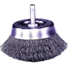 Weiler Stem-Mounted Crimped Wire Cup Brush, 1-3/4", 0.0118" Wire, 1/4" Stem 14301