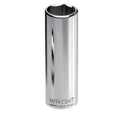 Wright Tool 1/4" Drive 6 Point Deep Metric Socket - 8mm 25-08MM